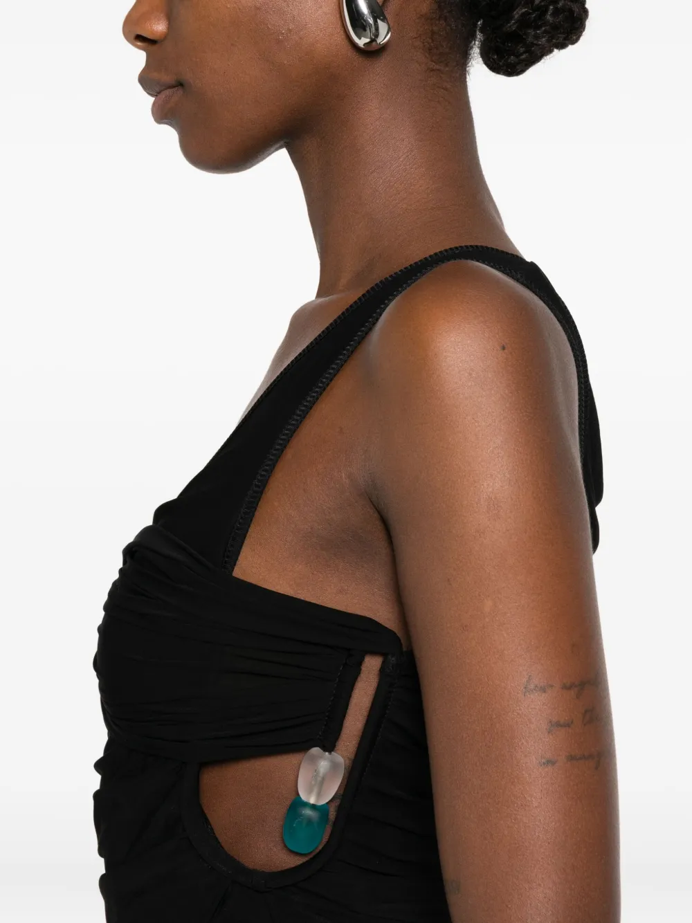 Christopher Esber Draped Asymmetric Top In Black