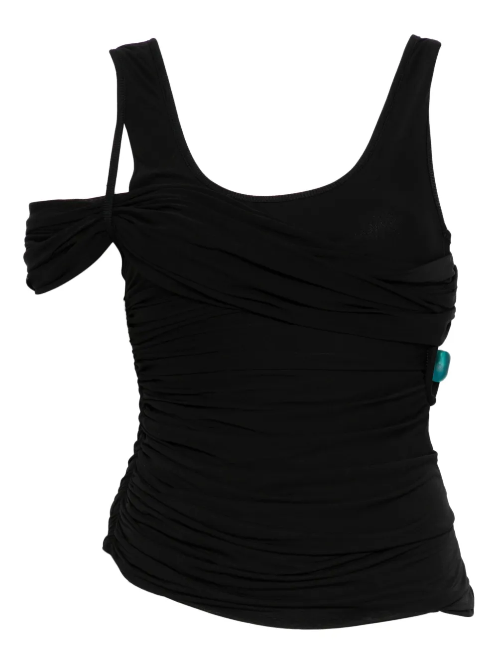 Christopher Esber Draped Asymmetric Top In Black