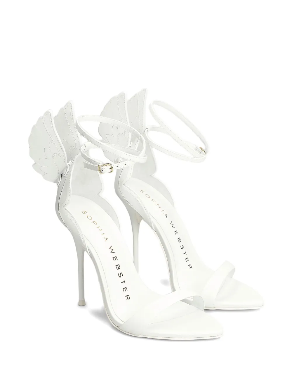 Sophia Webster 100 mm Cherub sandalen met hak en vleugeldetail Wit