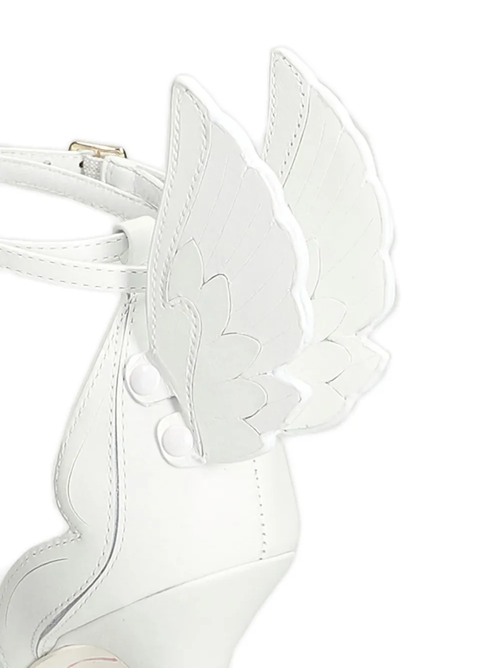 Sophia Webster 100 mm Cherub sandalen met hak en vleugeldetail Wit