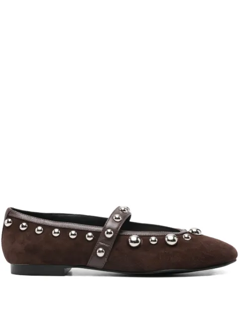 Bibi Lou leather studded flat pumps