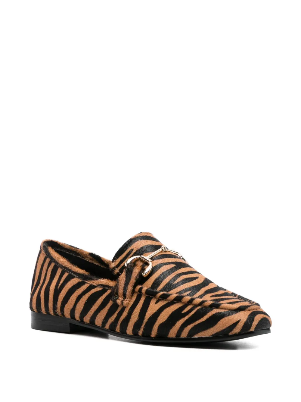 Bibi Lou zebra-print loafers Neutrals