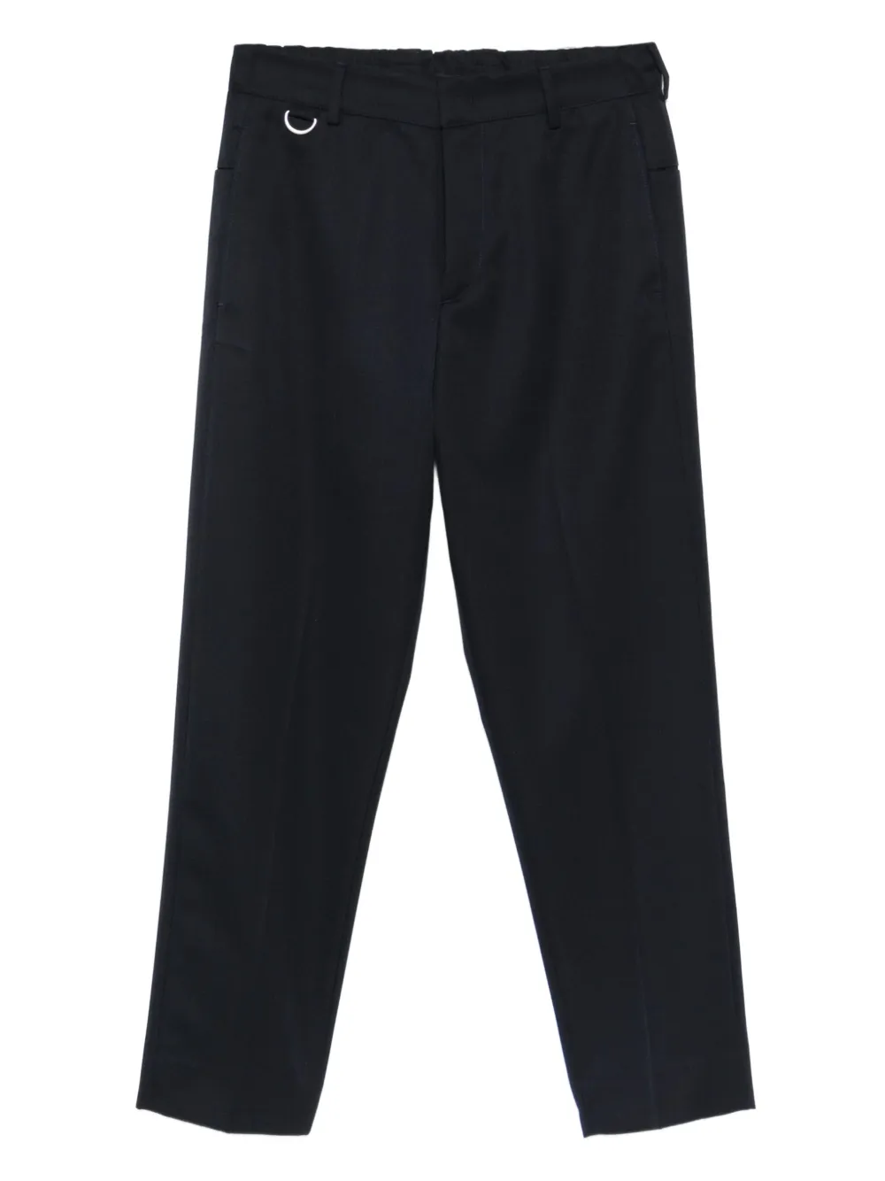 Low Brand ring-detail straight-leg trousers - ブルー Low Brand ring-detail straight-leg trousers - ブルー