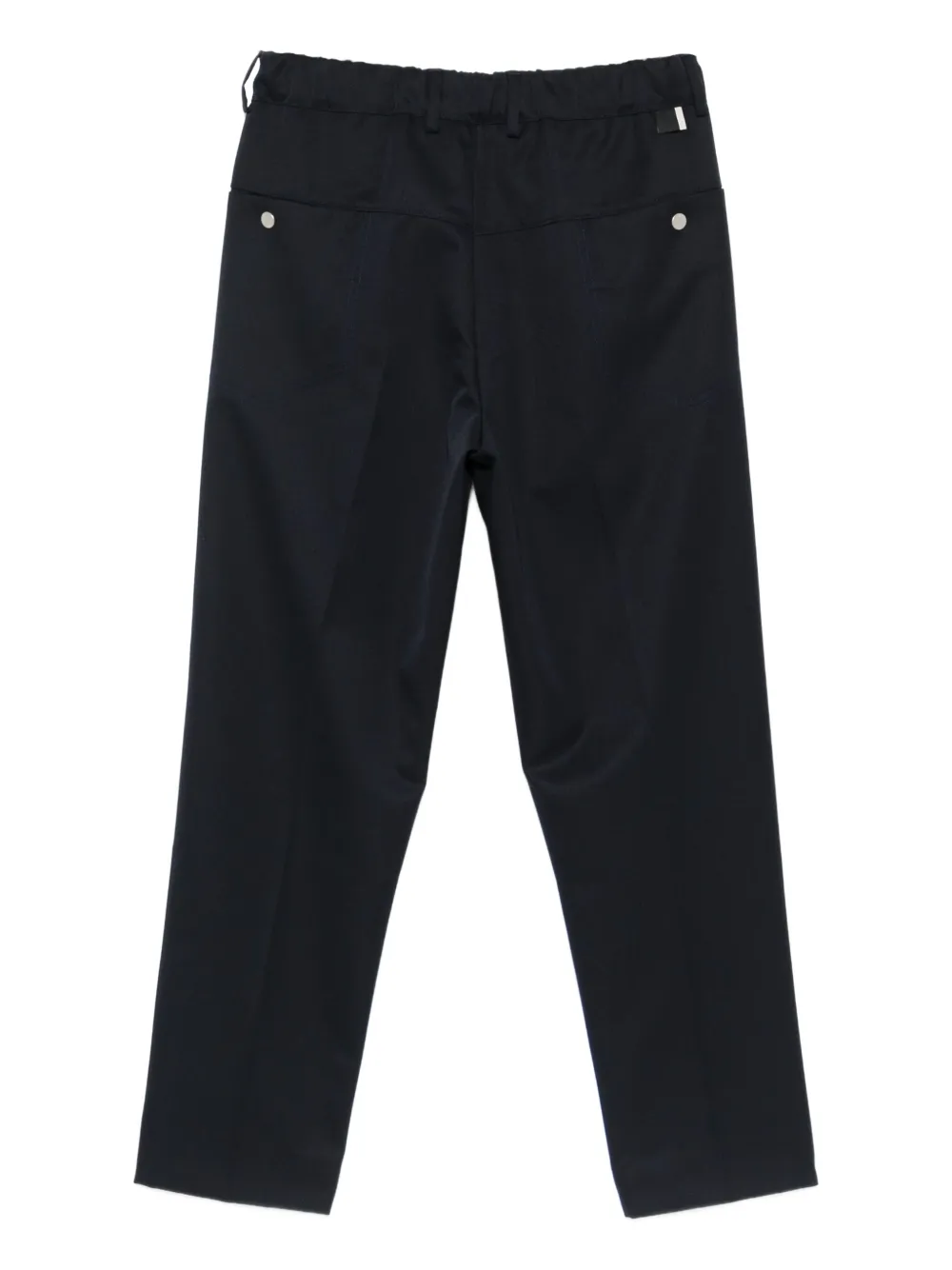 Low Brand ring-detail straight-leg trousers - Blauw