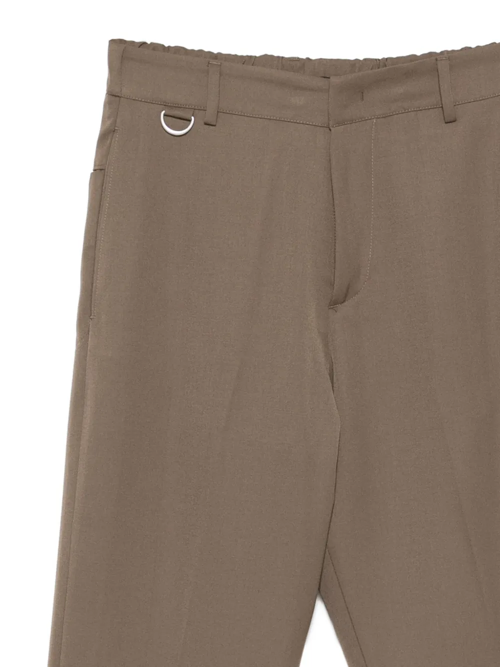 Low Brand Straight broek met elastische tailleband Beige