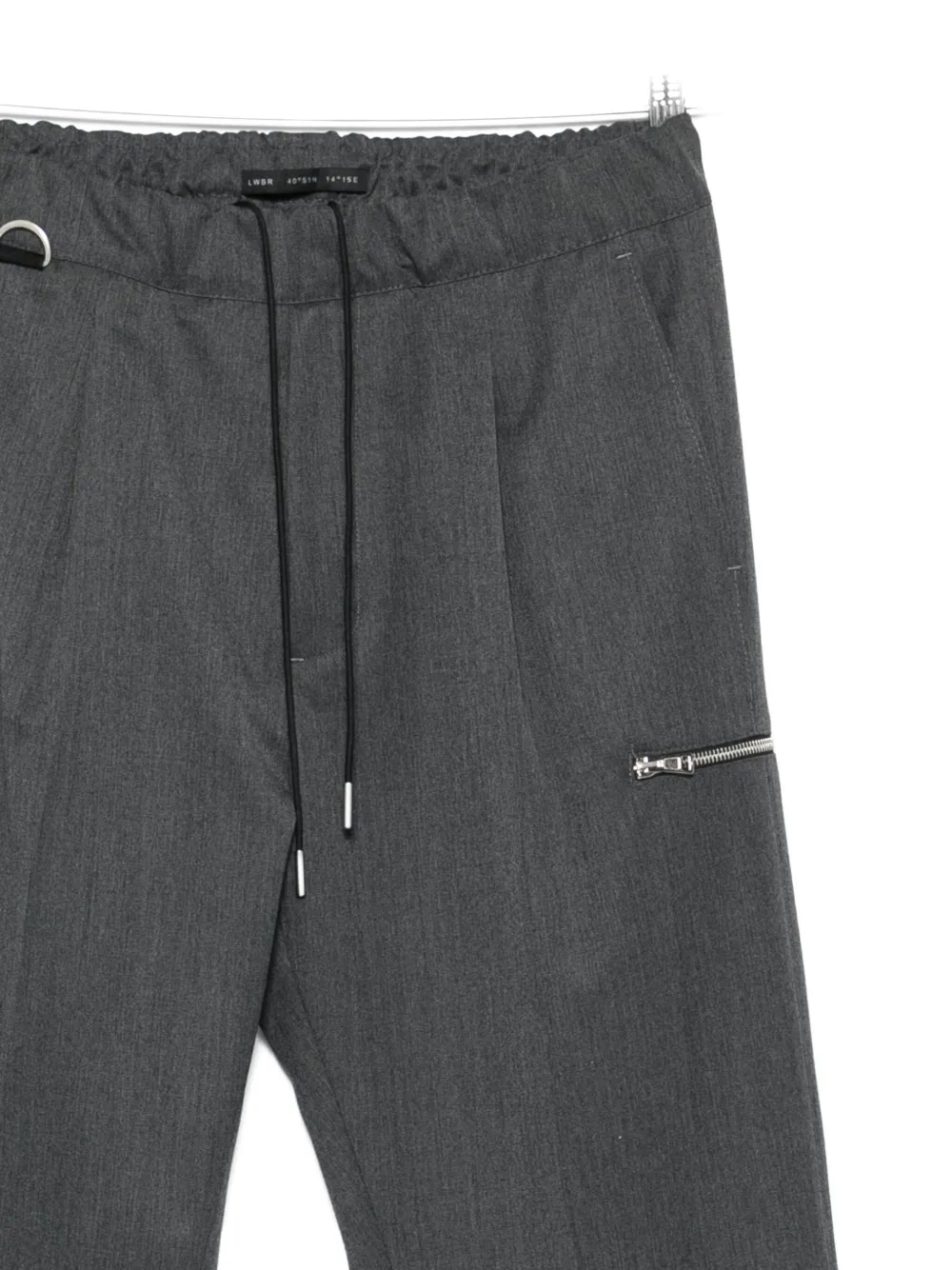 Low Brand Drawstring Zipped-pocket Straight-leg Trousers In Gray