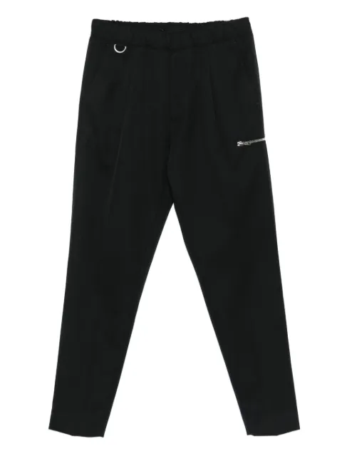 Low Brand ring-detail elasticated straight-leg trousers