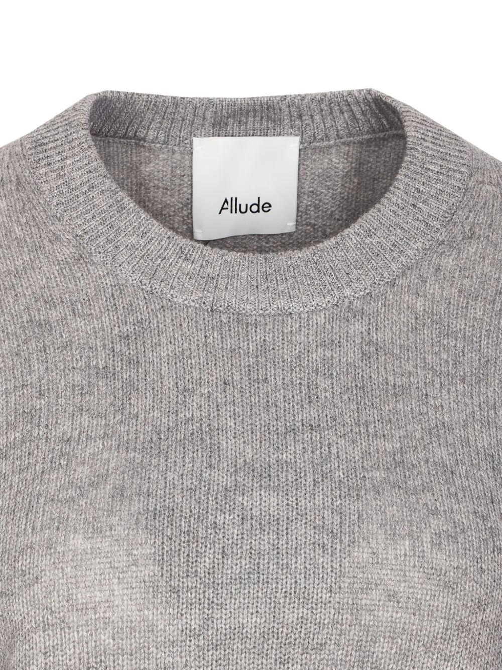 Allude Crew-neck Cashmere Sweater In Gray