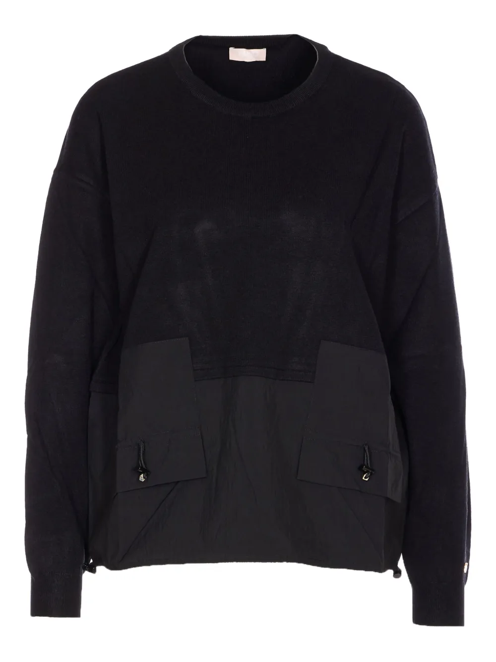 LIU JO crew-neck panelled sweatshirt | Black | Image 1
