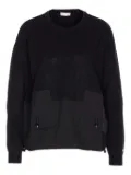 LIU JO crew-neck panelled sweatshirt - Black