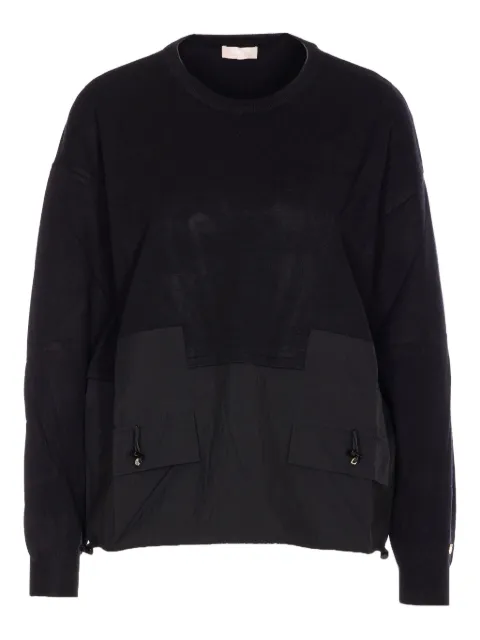 LIU JO crew-neck panelled sweatshirt