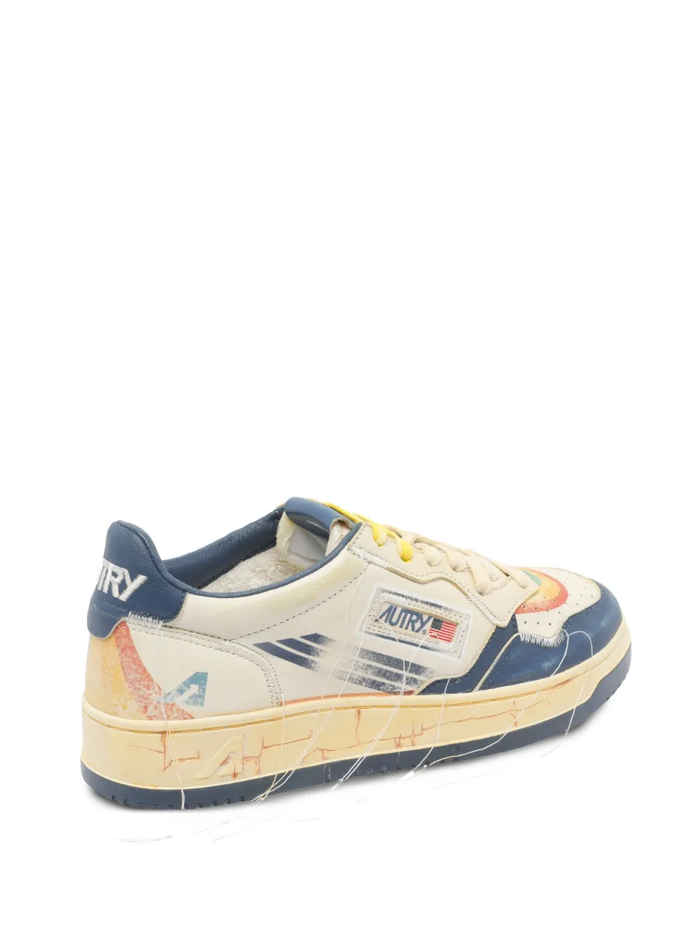 Autry rainbow-detail low-top sneakers Neutrals