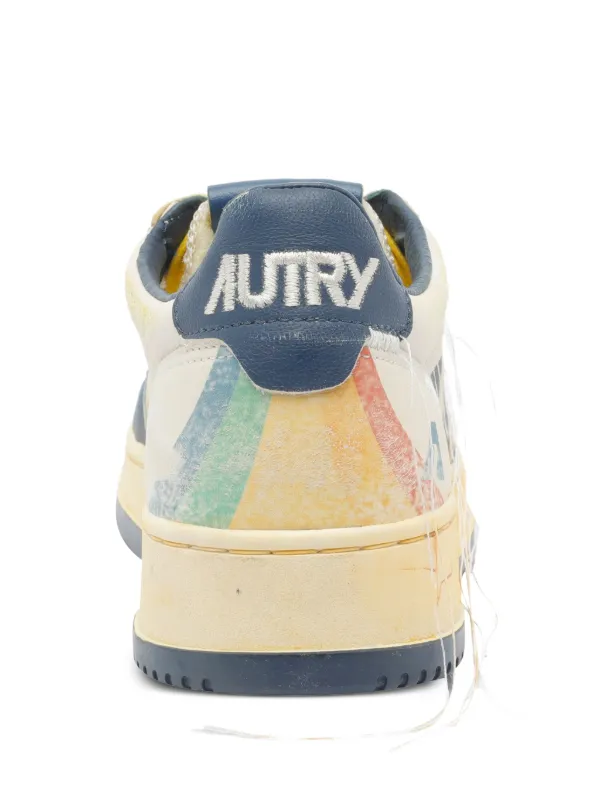 Autry ロコ刺繍トロストリンクスホティショツ SHIW 410WWHITE Autry rainbow-detail low-top Sneakers | Neutrals | FARFETCH JO