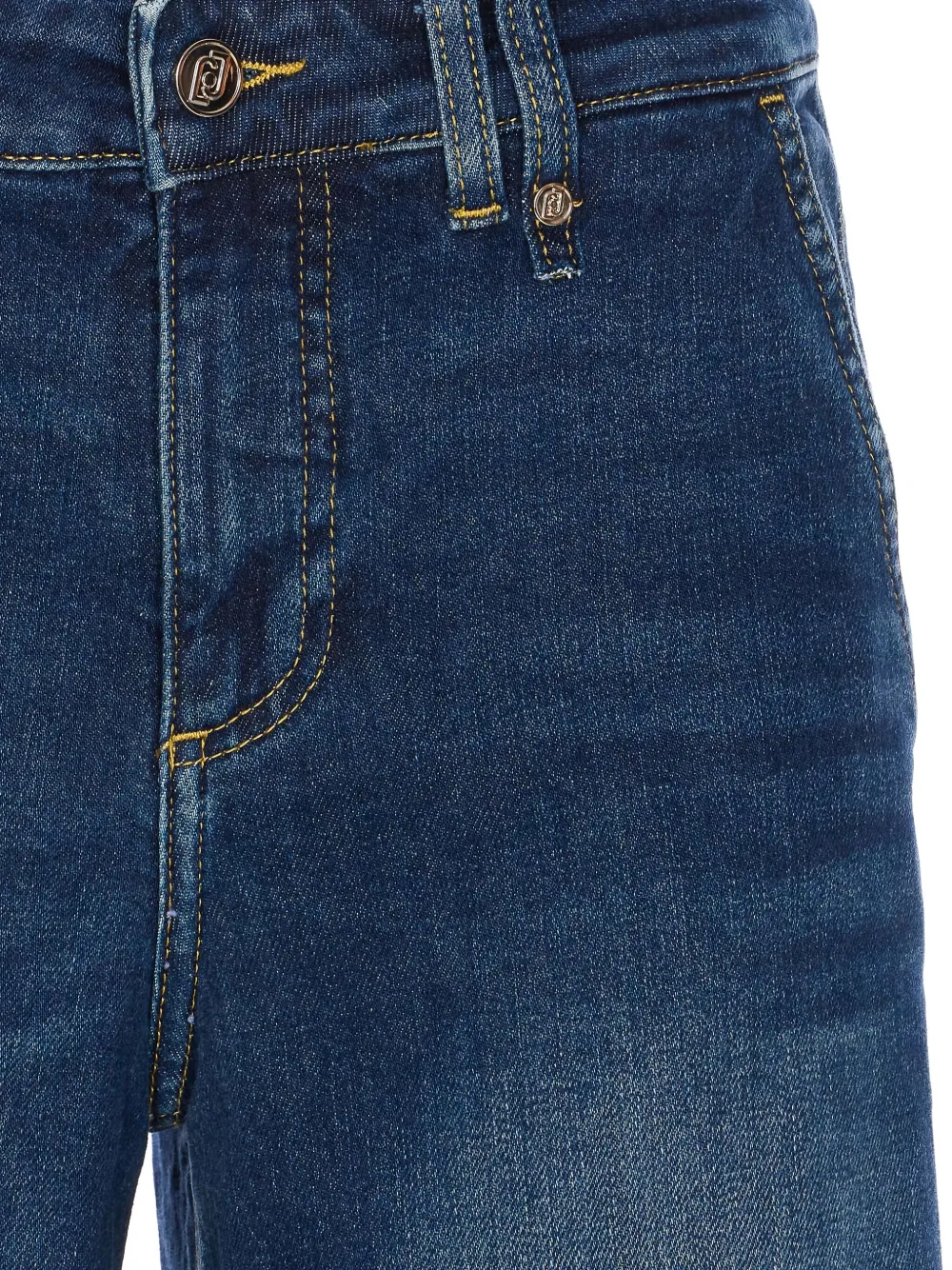 Liu •jo Flared Wide-leg Denim Jeans Trousers In Blue