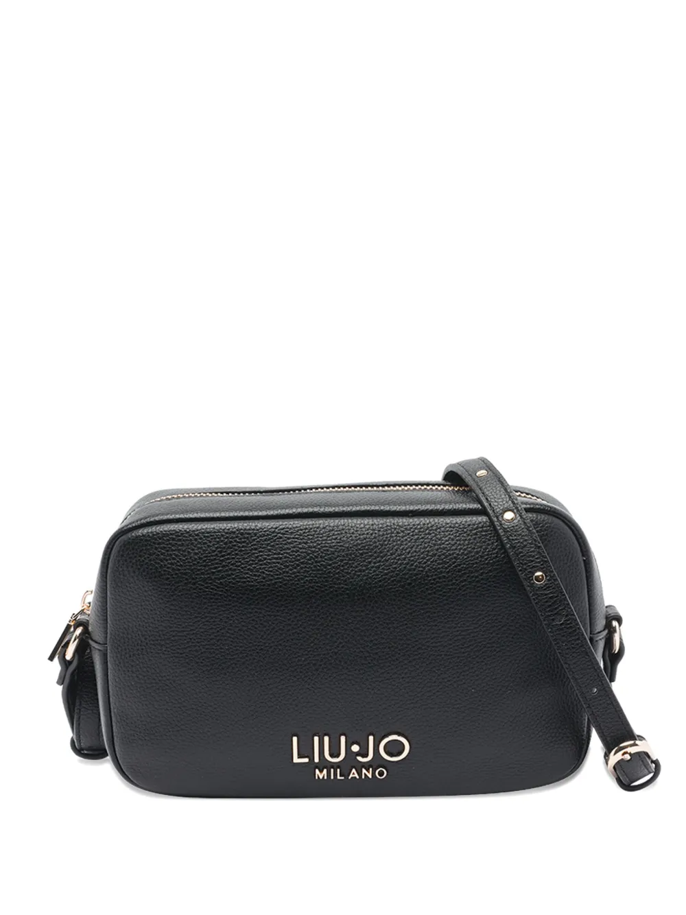 LIU JO small logo-plaque zip-top shoulder bag | Black | Image 1