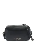 LIU JO small logo-plaque zip-top shoulder bag - Black