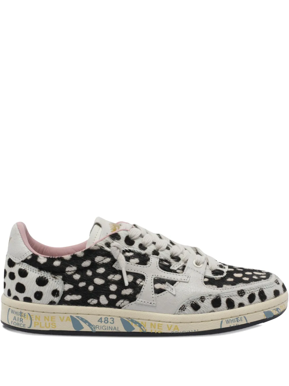 Premiata Dalmatian-print Lace-up Sneakers In Multi