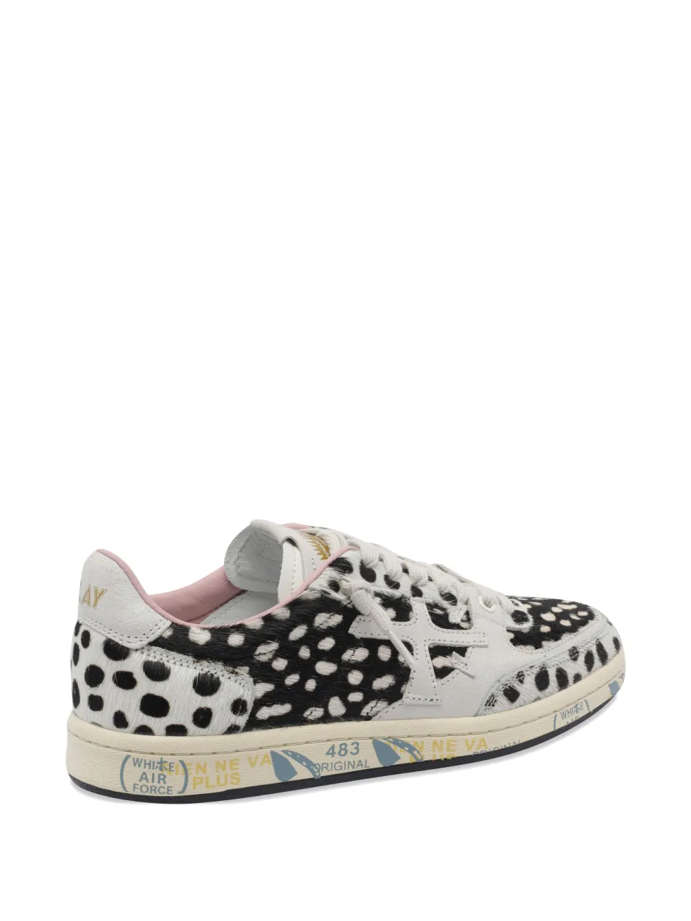 Premiata Dalmatian-print Lace-up Sneakers In Multi