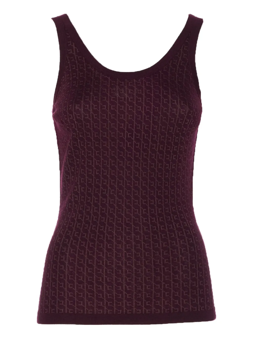 Elisabetta Franchi logo-print sleeveless top | Red | Image 1