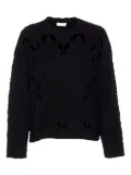 LIU JO cut-out crew-neck sweater - Black