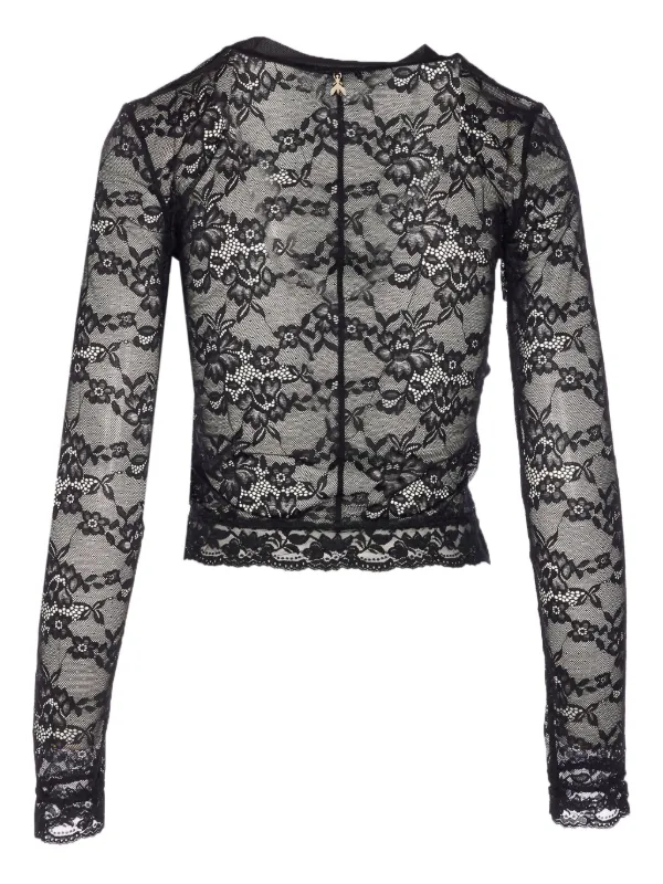 Patrizia Pepe floral-lace long-sleeve Top FARFETCH PH
