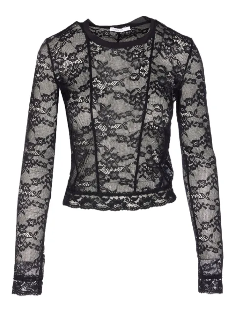 Patrizia Pepe floral-lace long-sleeve top