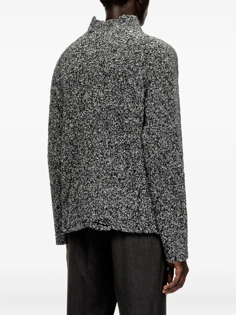 Diesel Wollen trui met hoge hals Grijs