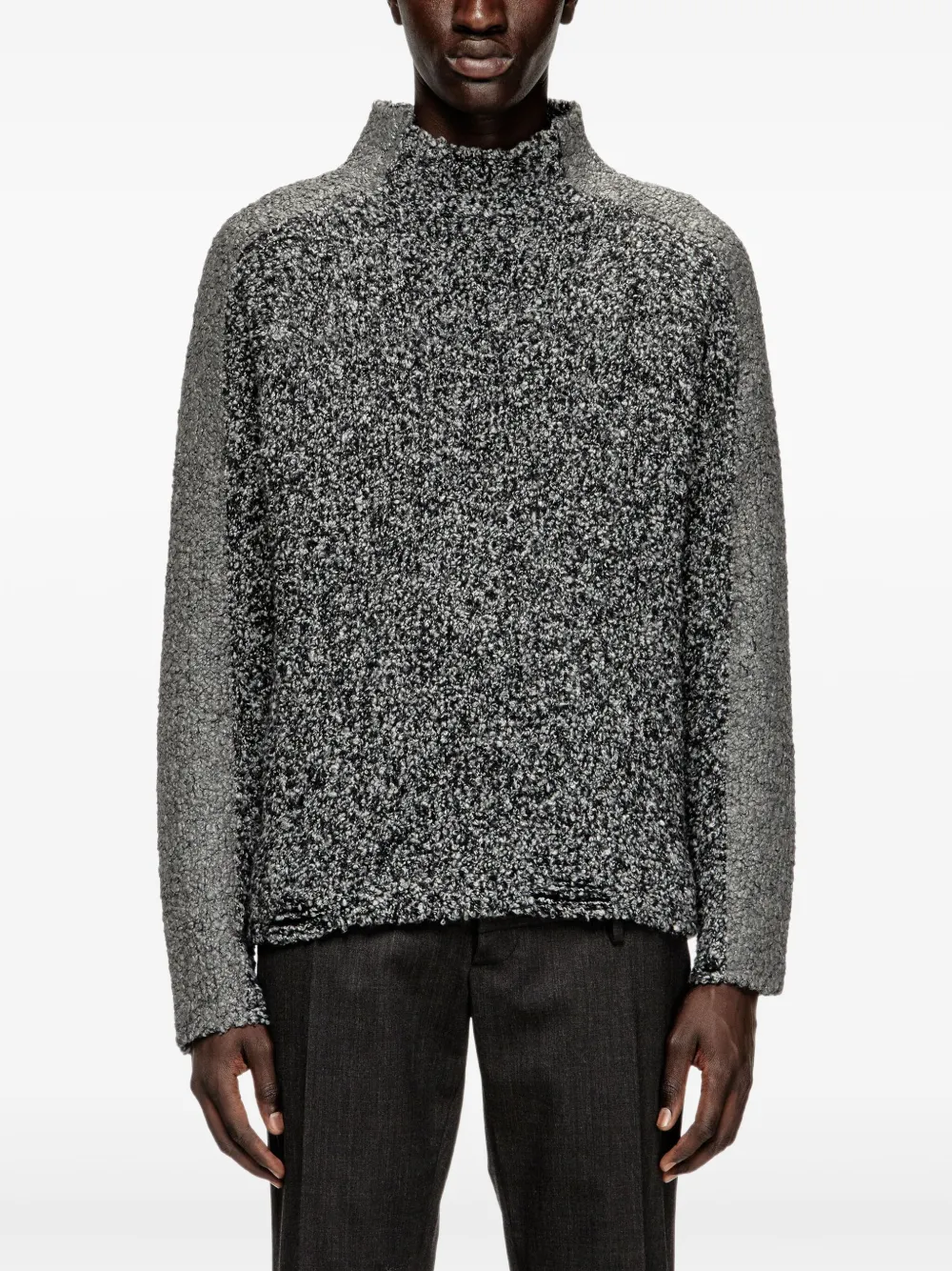 Diesel Wollen trui met hoge hals Grijs