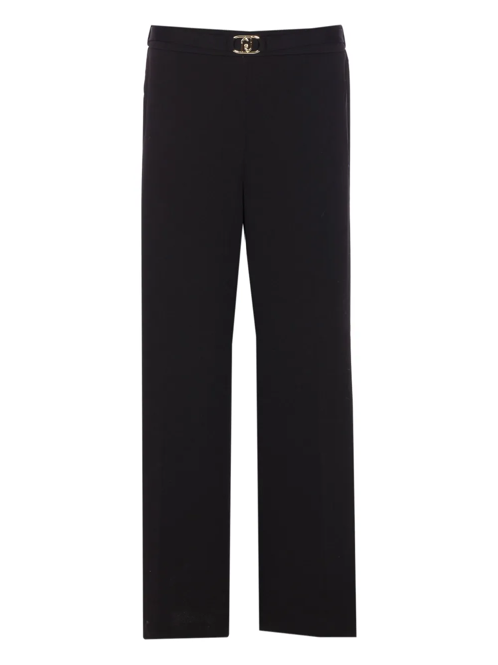 LIU JO logo-plaque elasticized-waist trousers | Black | Image 1
