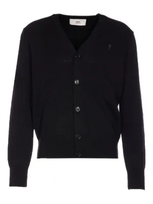 AMI Paris Ami De Coeur カーディガン | ブラック | FARFETCH JP