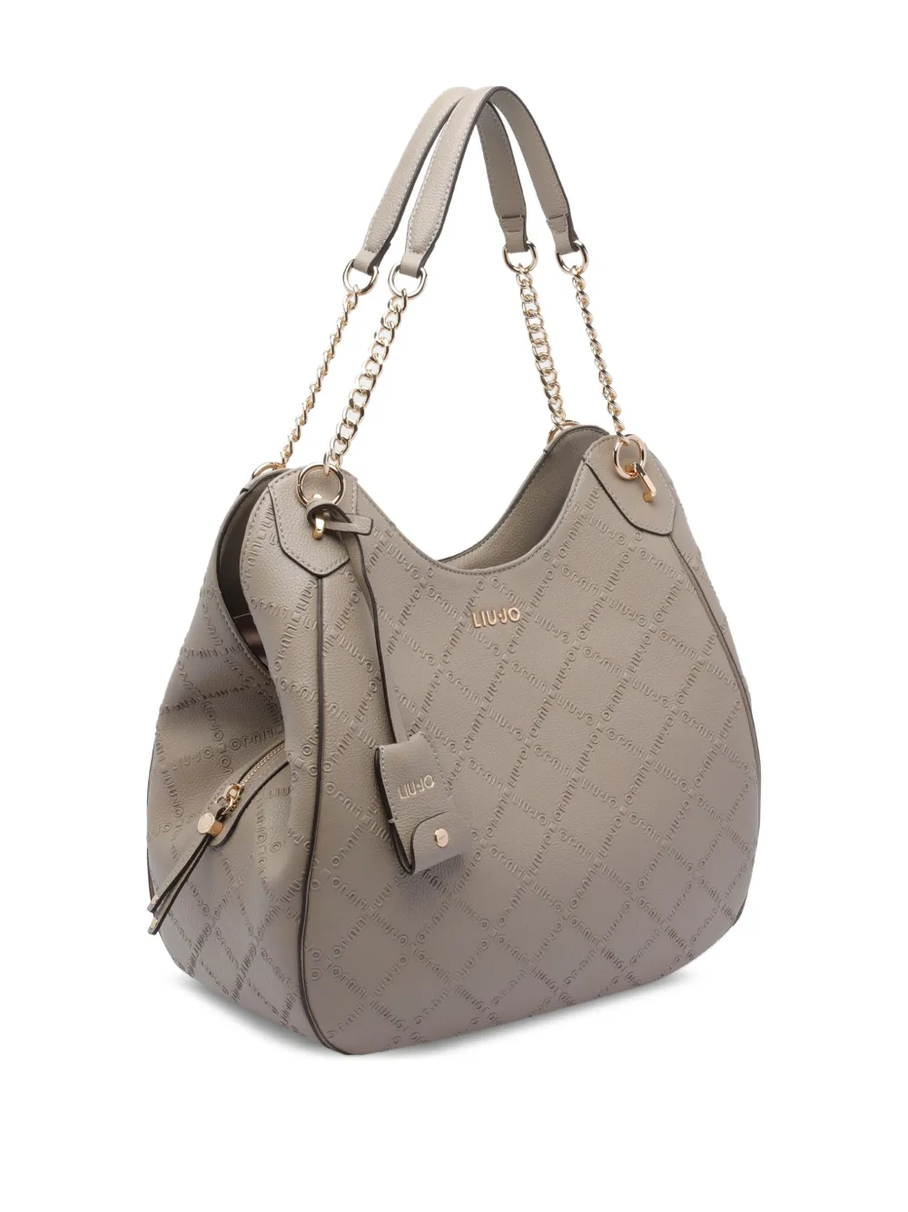 LIU JO Schoudertas met logoplakkaat Grijs