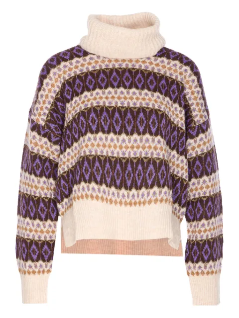 LIU JO patterned high-neck sweater