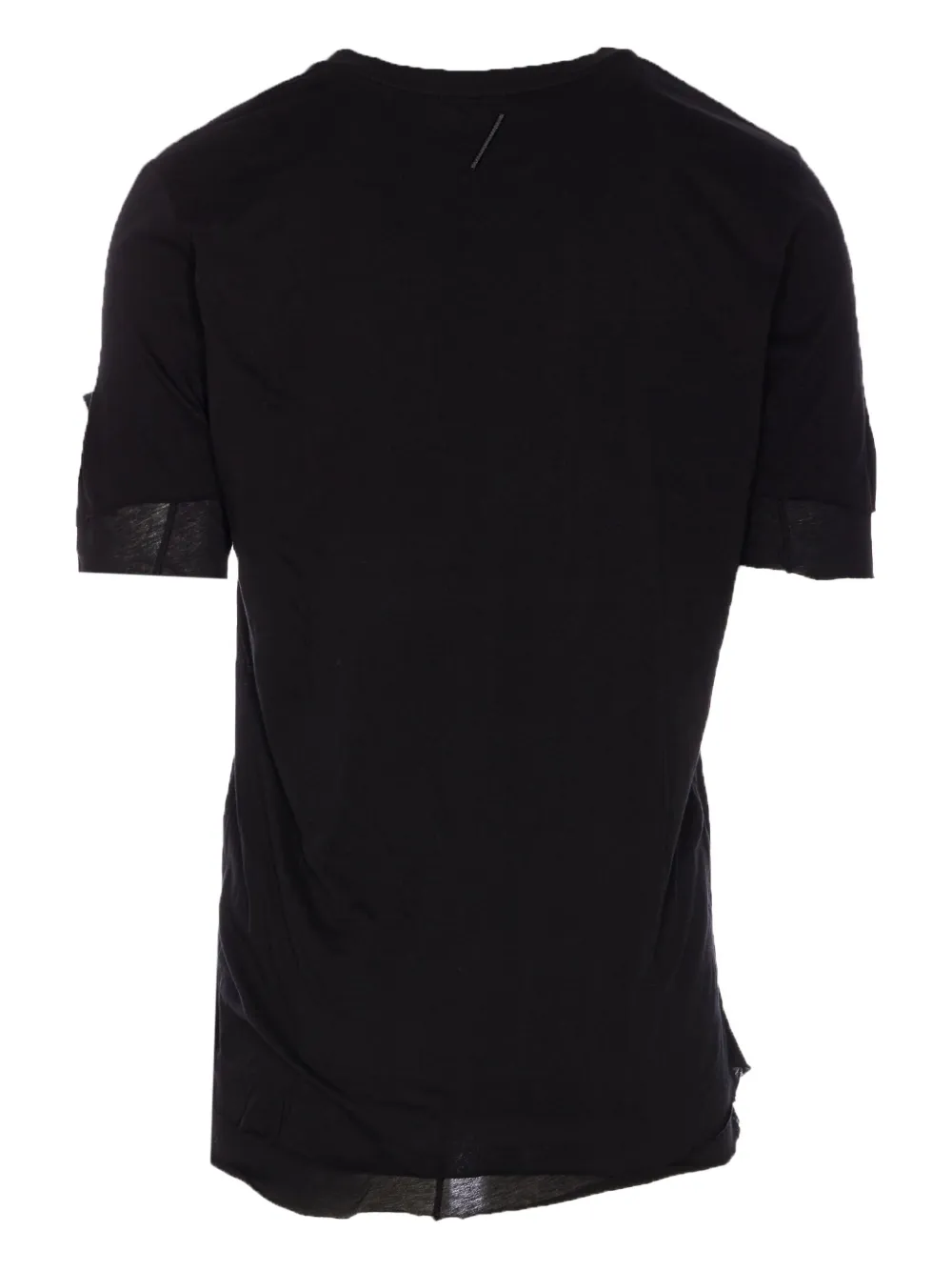 Thom Krom Gerafeld T-shirt met ronde hals - Zwart