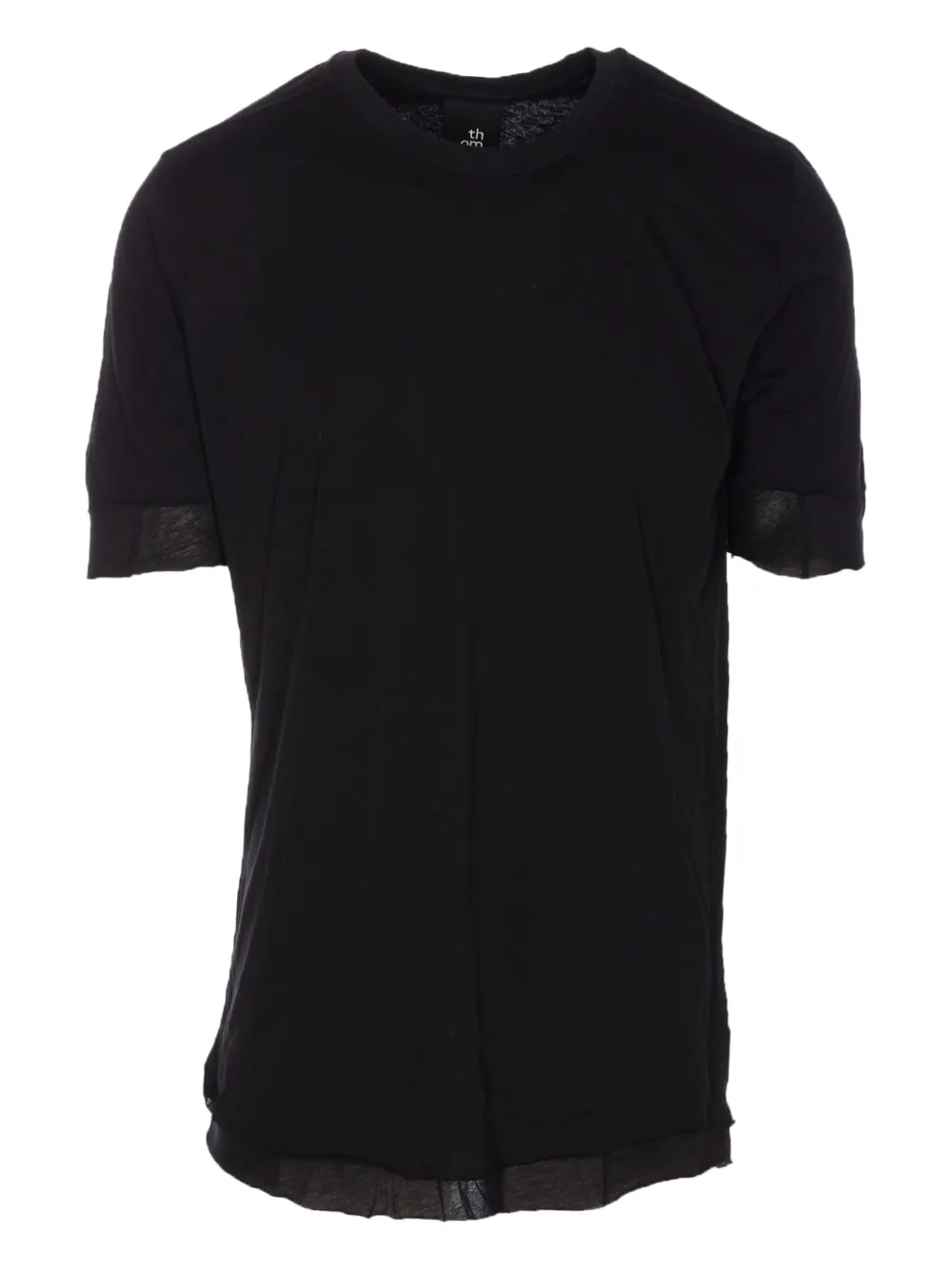 Thom Krom raw-edge crew-neck T-shirt | Black | Image 1