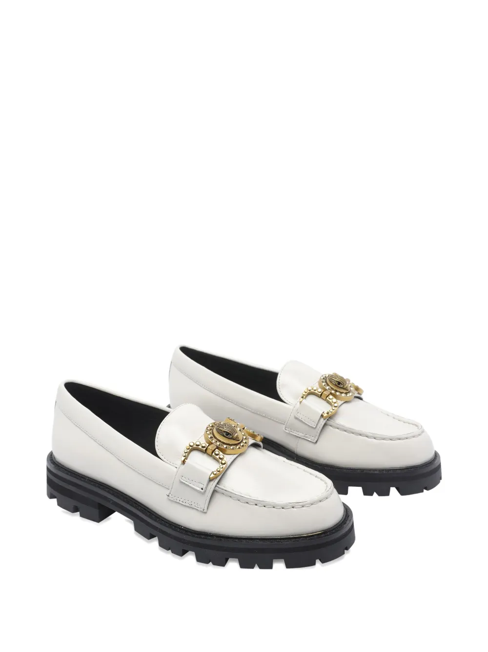 Kurt Geiger London embellished round-toe loafers - Wit