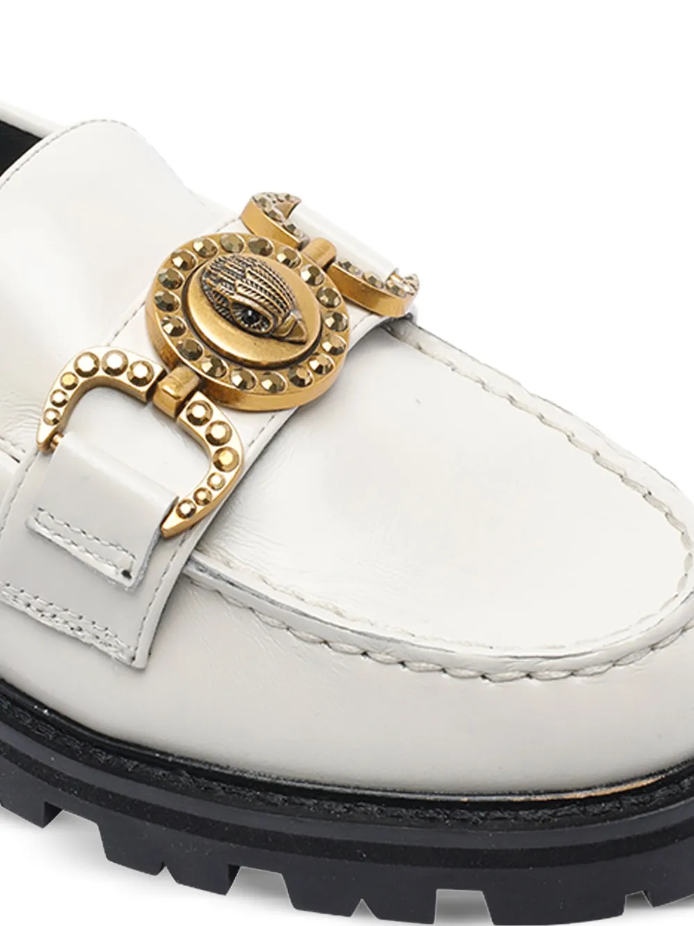 Kurt Geiger London Verfraaide loafers met ronde neus Wit