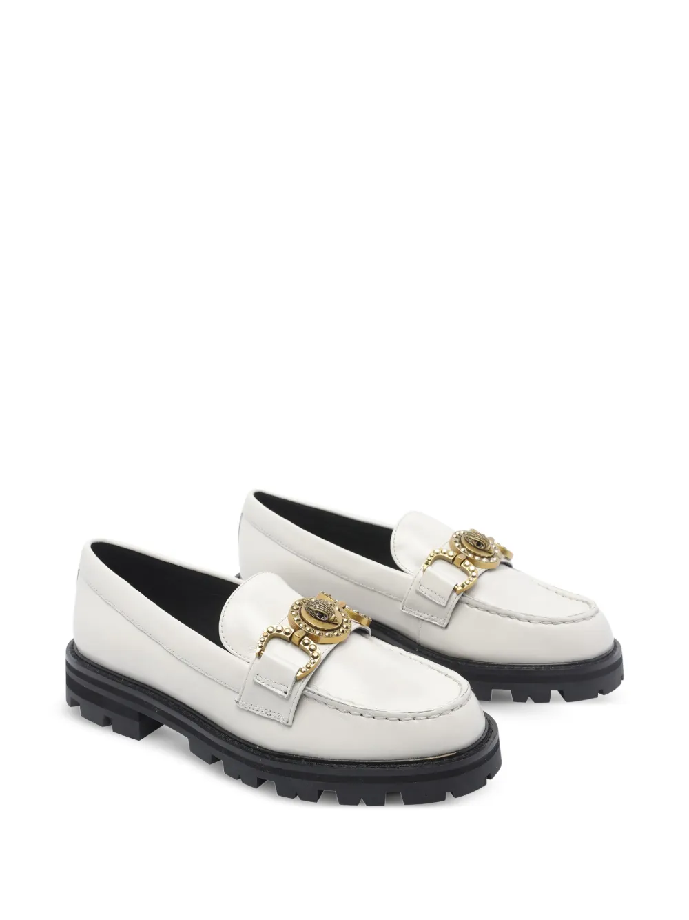 Kurt Geiger London Verfraaide loafers met ronde neus Wit