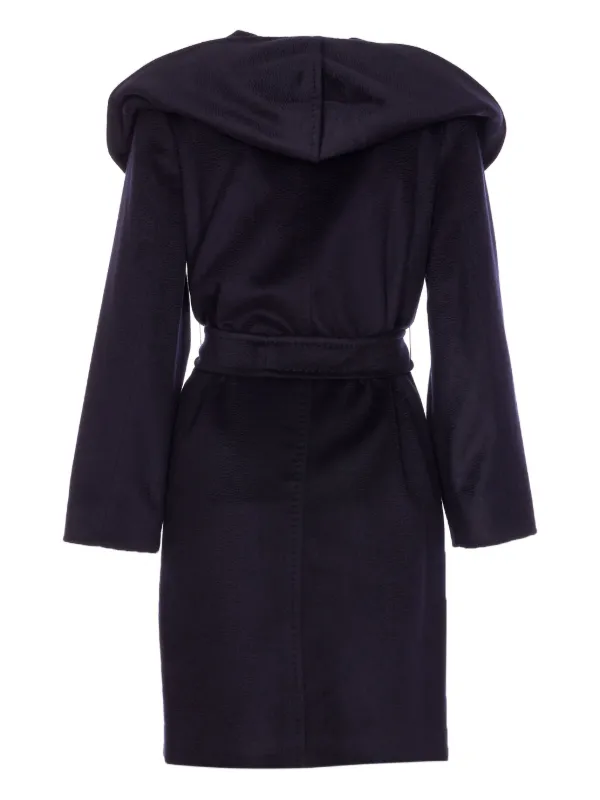 Max Mara ベルテッド コート | ブルー | FARFETCH JP