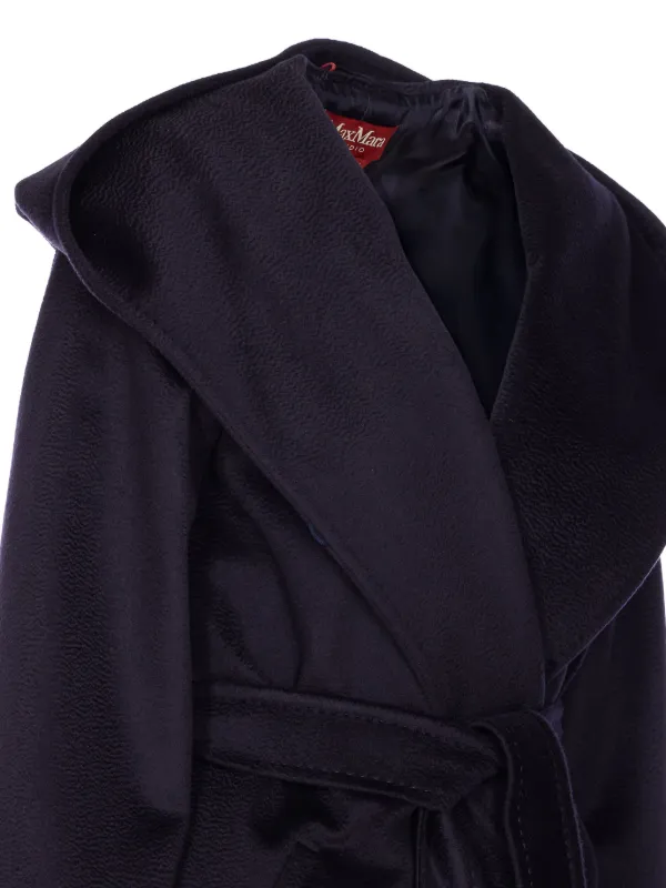 Max Mara ベルテッド コート | ブルー | FARFETCH JP