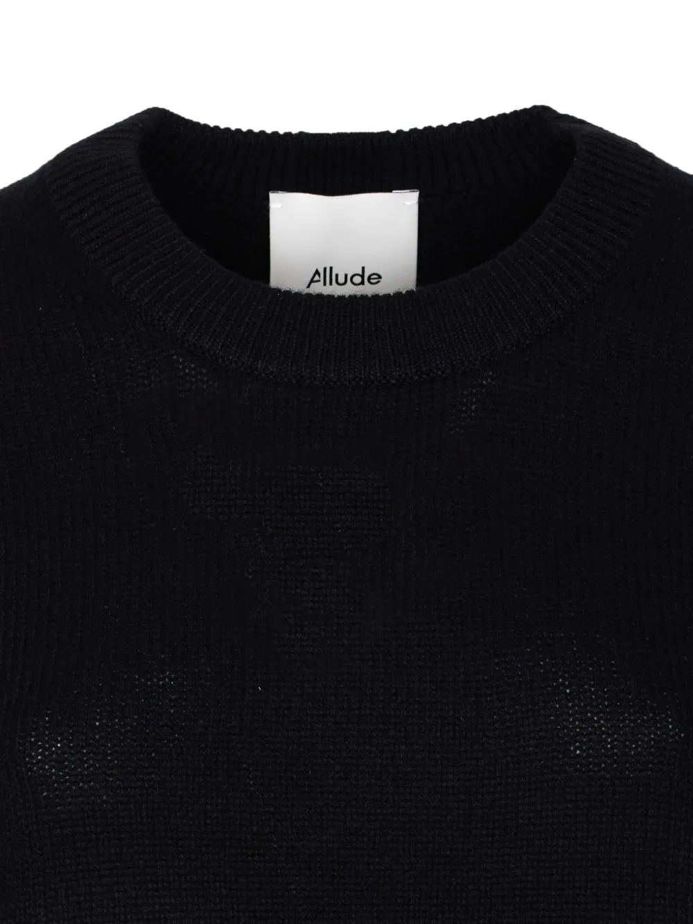 Allude Crew-neck Cashmere Sweater In Black