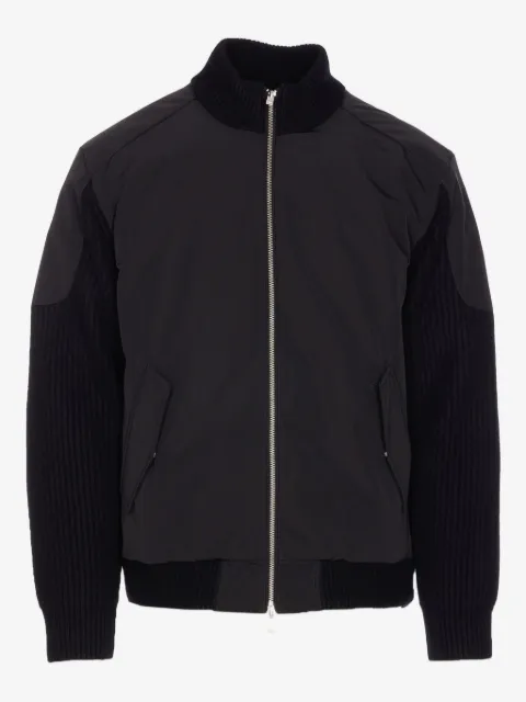 Moose Knuckles contrast-panel bomber jacket