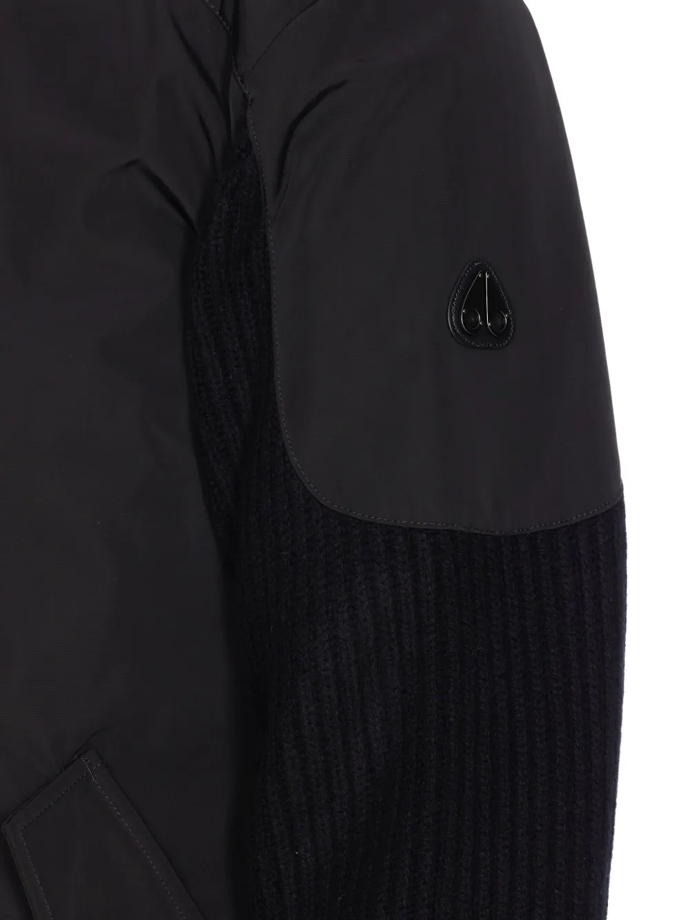 Moose Knuckles Bomberjack met contrasterend vlak Zwart