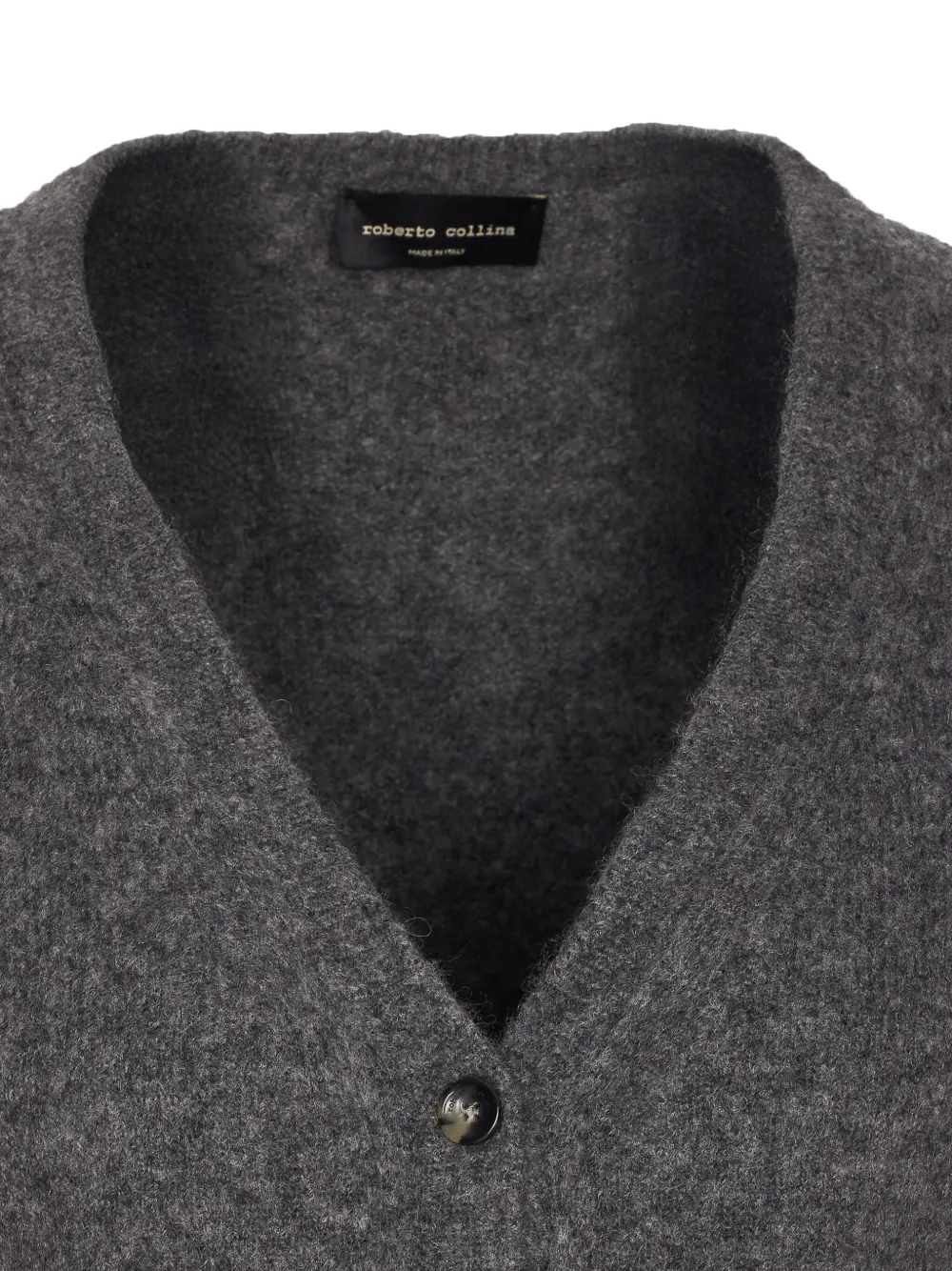 Roberto Collina Button Long-sleeved Sweater In Gray