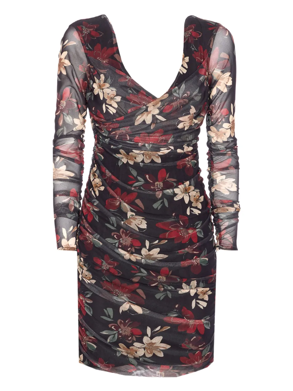 MAR DE MARGARITAS floral long-sleeve dress | Black | Image 1