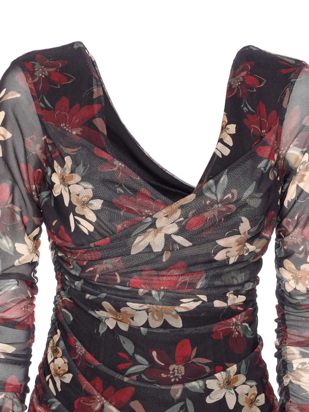 MAR DE MARGARITAS Jurk met bloemenprint Zwart