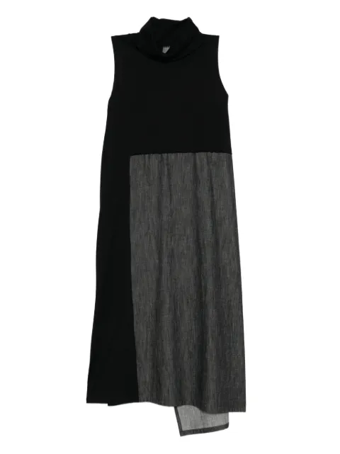 Y's denim combination high neck dress 