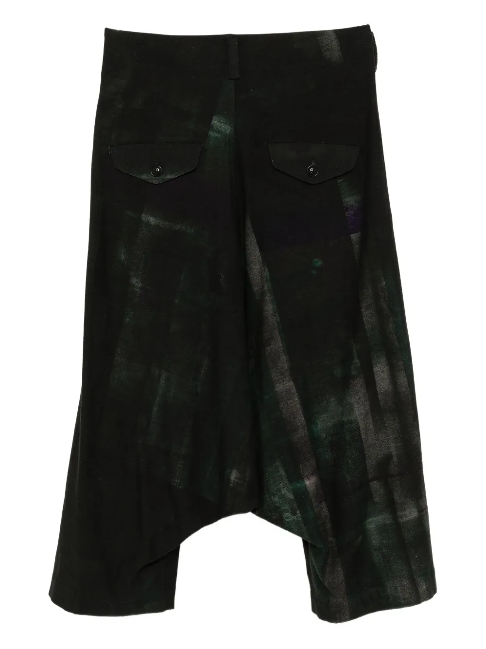 Y's Sarouel broek met print - Zwart