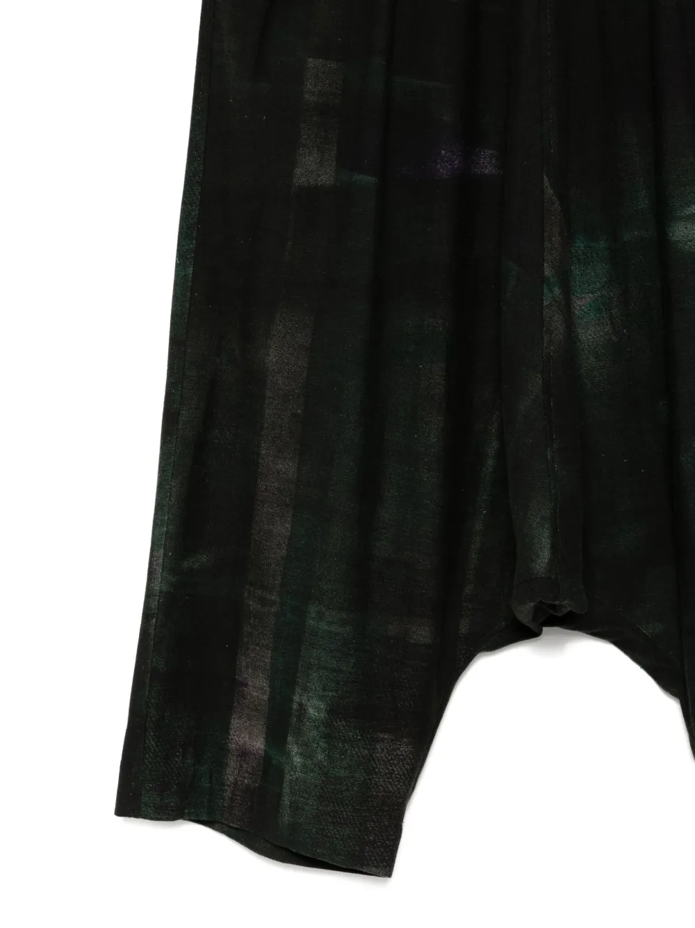 Y's Printed Sarouel Trousers In Black