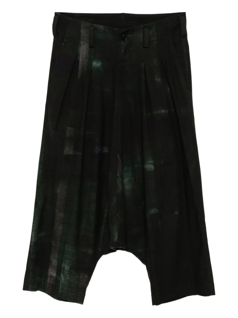 Y's Printed Sarouel Trousers In Black