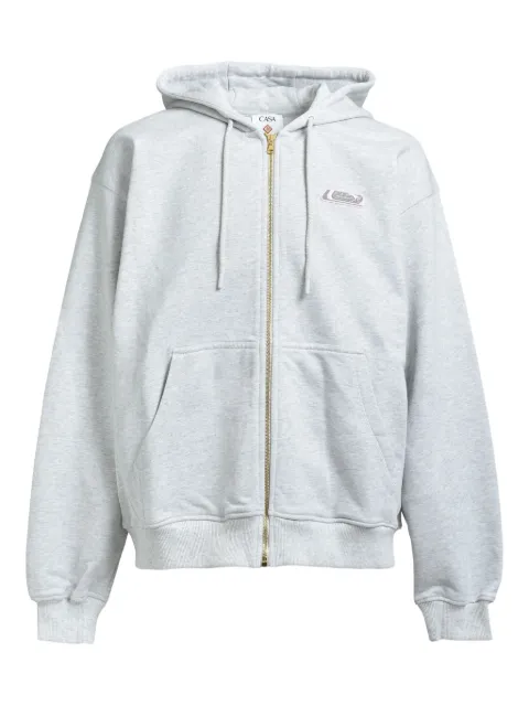 Casablanca zip-up hooded jacket